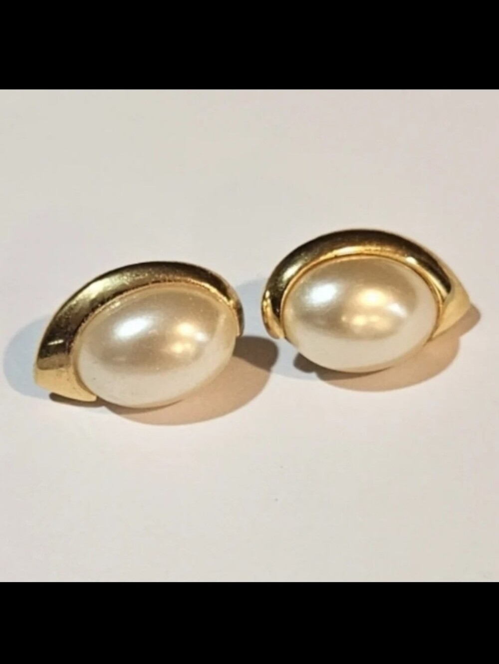 Vintage Pearl and Gold Earrings